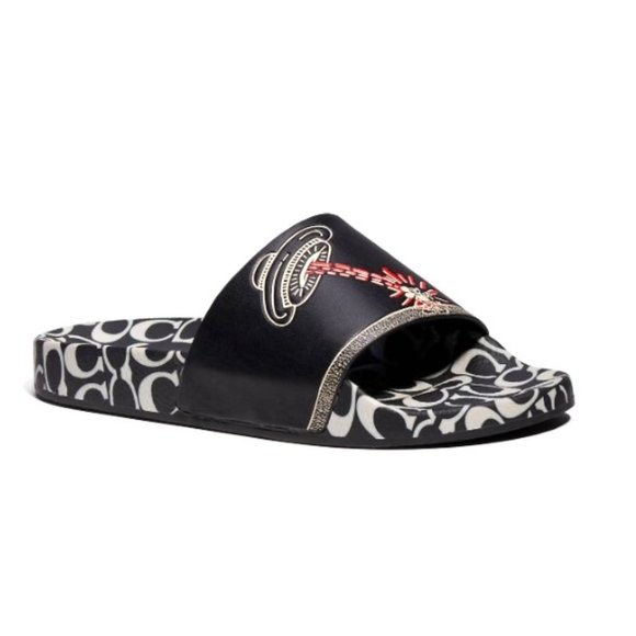 Coach Disney Mickey Mouse X Keith Haring Slide NWT - Picture 1 of 6